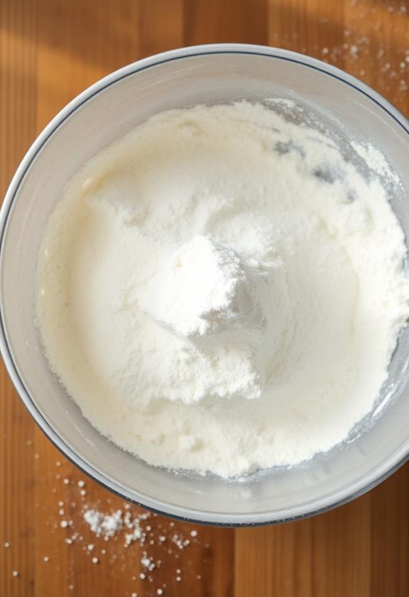 combine flour and salt