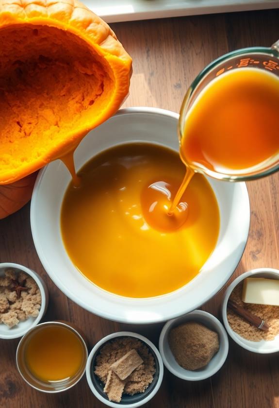 combine pumpkin maple syrup