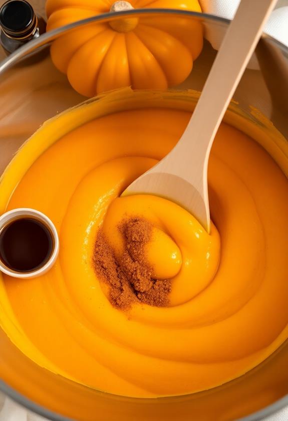 combine pumpkin vanilla spices