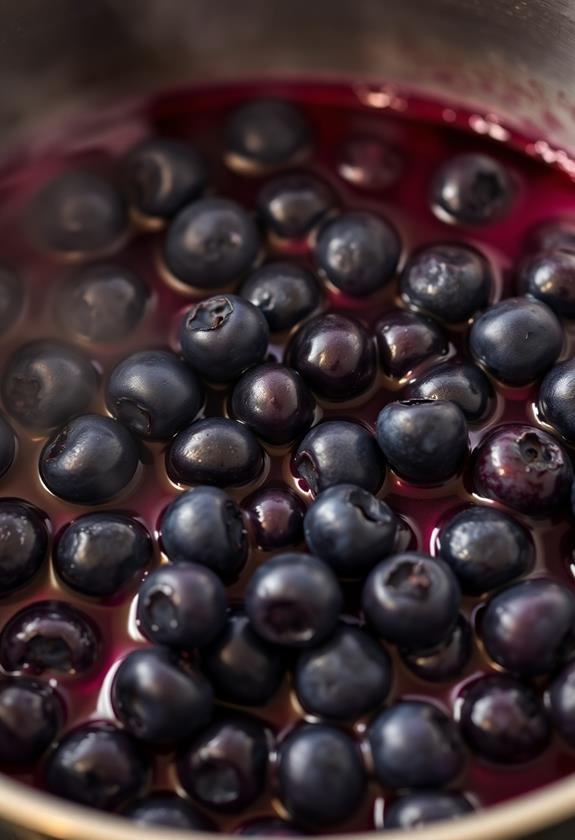 cook blueberries until juicy