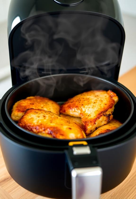 cook chicken for 18 minutes