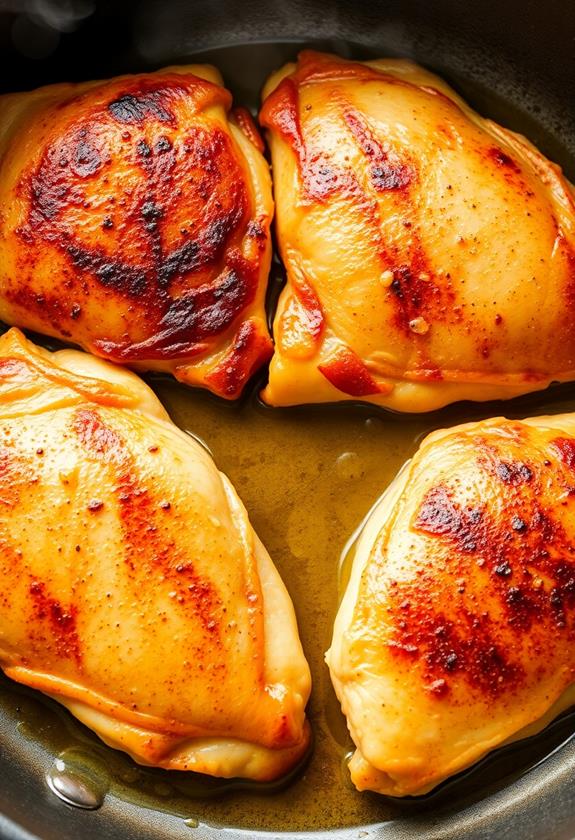 cook chicken golden brown