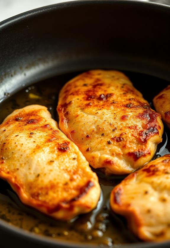 cook chicken golden brown