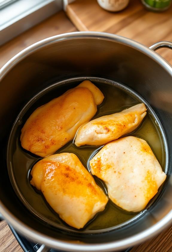 cook chicken in oil