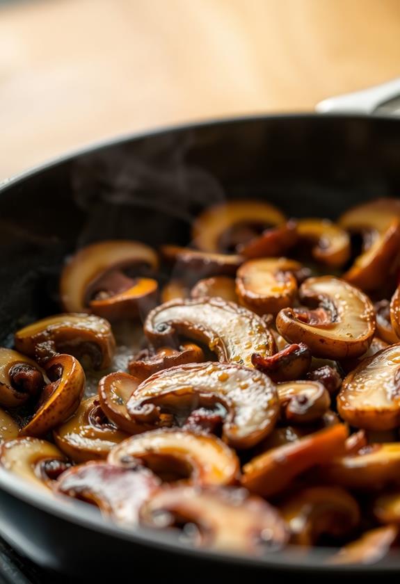 cook mushrooms until juicy