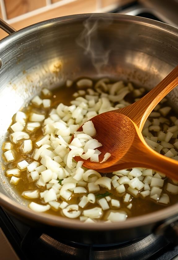 cook onions until translucent