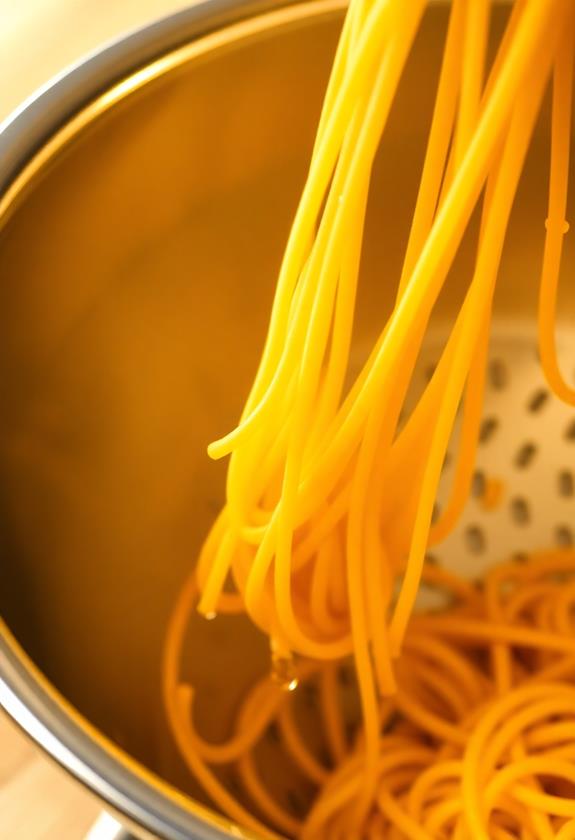 cook spaghetti then drain