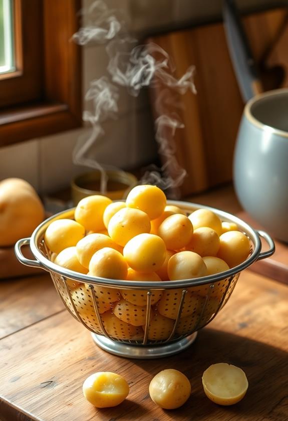 cool potatoes before cutting