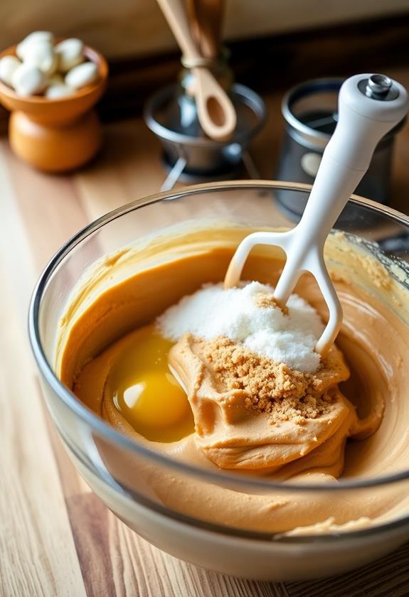 cream sugars with peanut butter