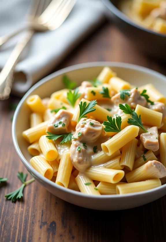 creamy chicken boursin pasta