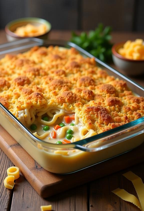 creamy chicken noodle bake