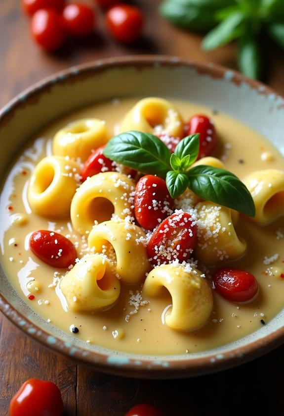 creamy chicken tortellini dish