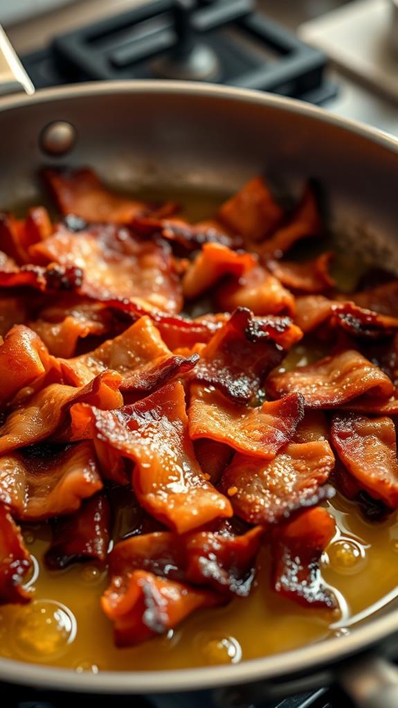 crisp pancetta olive oil