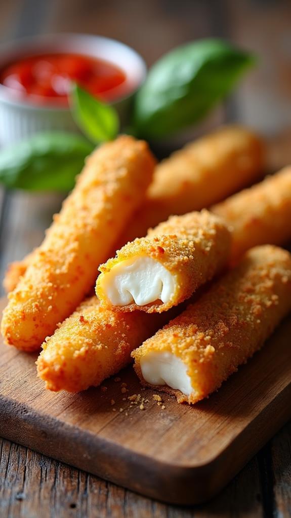 crispy air fryer mozzarella sticks