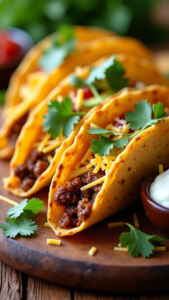 crispy ground beef tacos