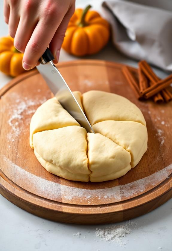 cut biscuits into quarters