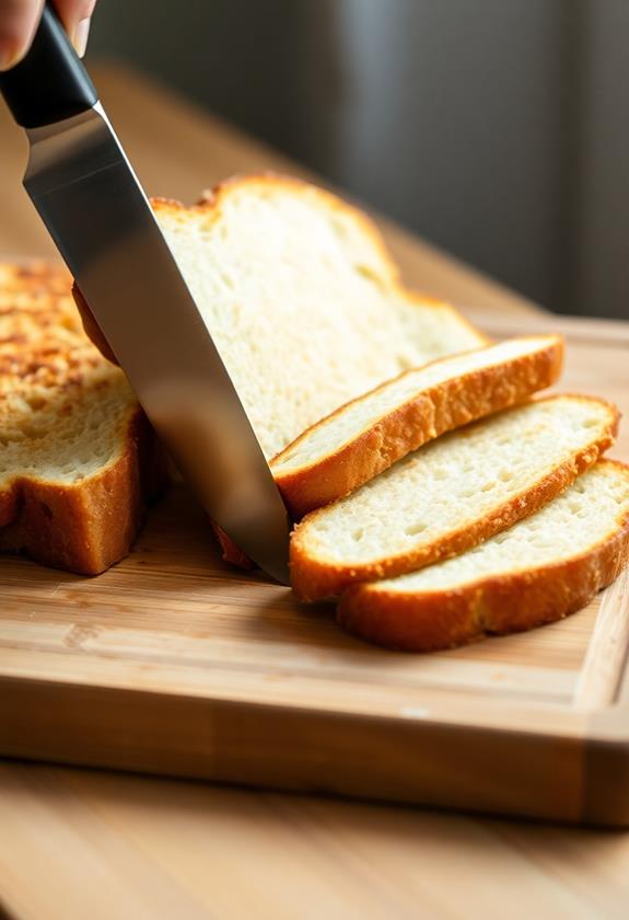 cut bread into strips