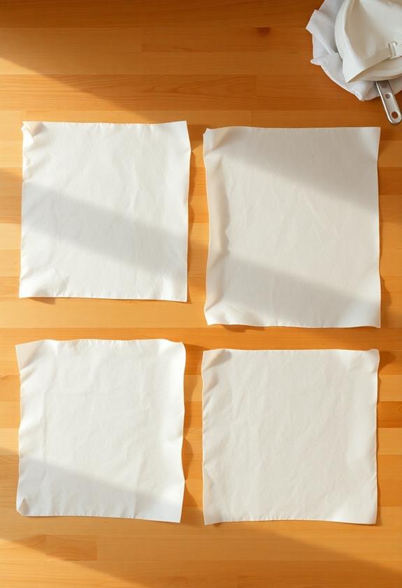 cut parchment paper squares