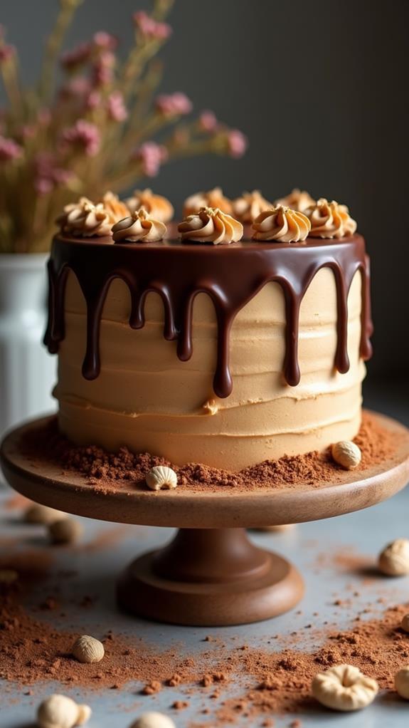 decadent chocolate peanut butter cake