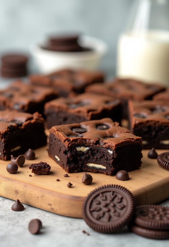 decadent cookies cream brownies