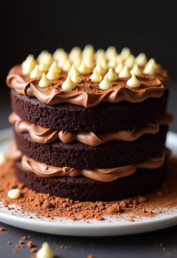 decadent triple chocolate delight