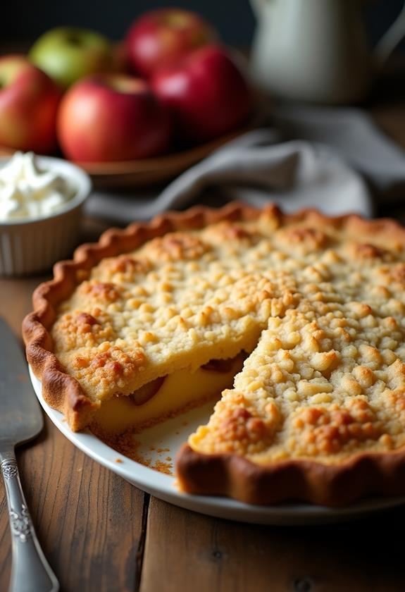 delicious apple crumble dessert