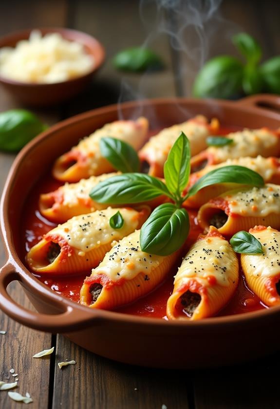 delicious baked stuffed shells