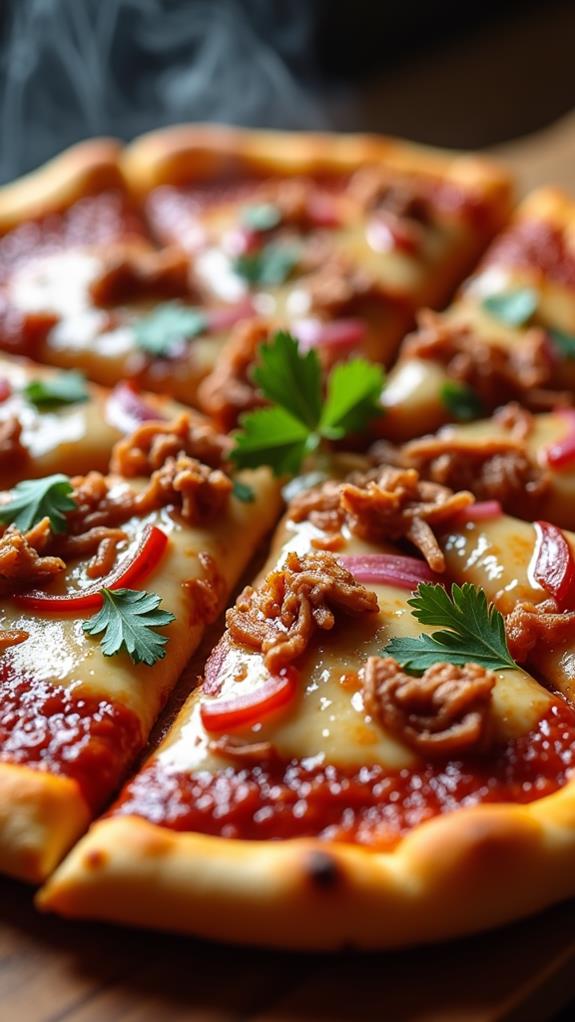 delicious bbq pulled pork pizza