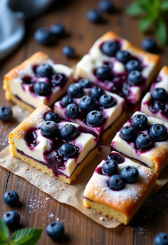 delicious blueberry cream bars