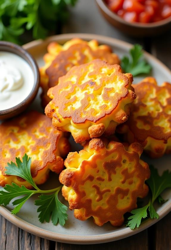 delicious cheesy corn fritters