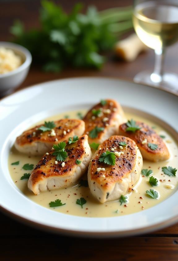 delicious creamy garlic chicken