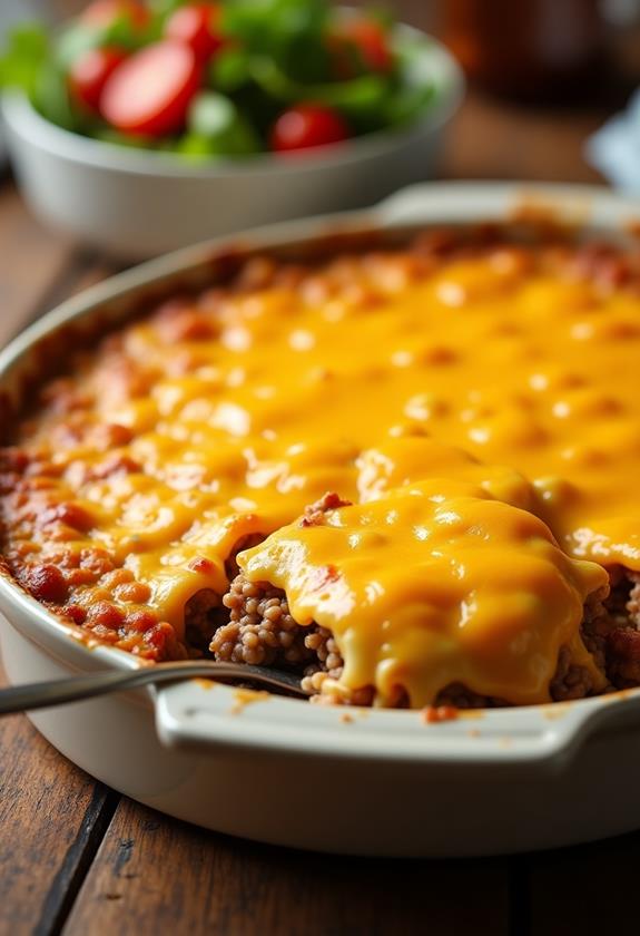 delicious hamburger hashbrown casserole