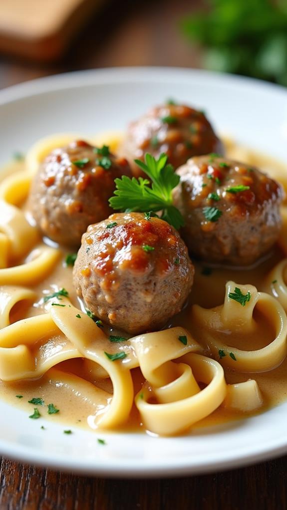 delicious meatball stroganoff recipe