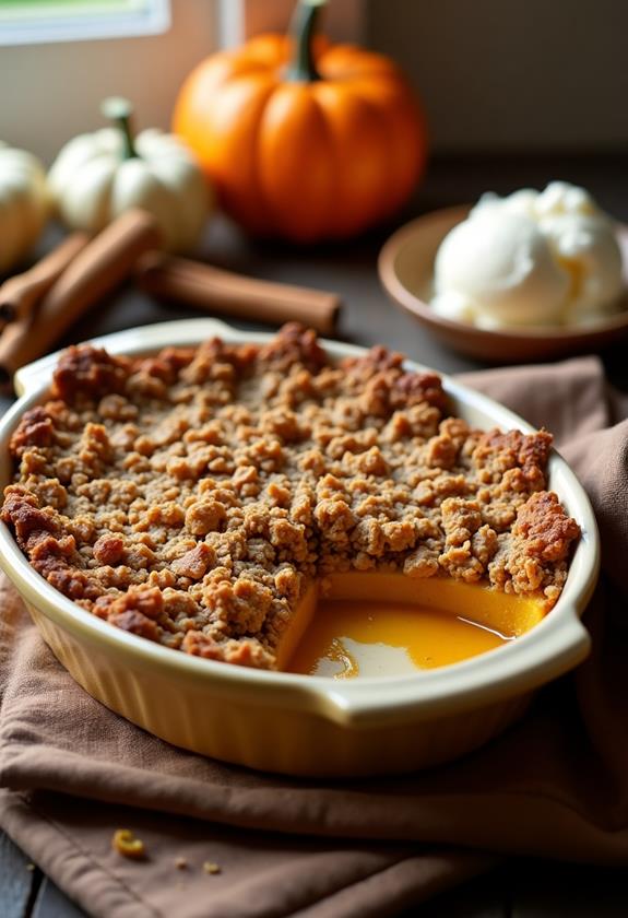 delicious pumpkin pie crisp