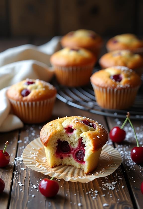 delicious sour cherry muffins