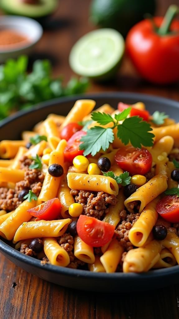 delicious taco pasta dish