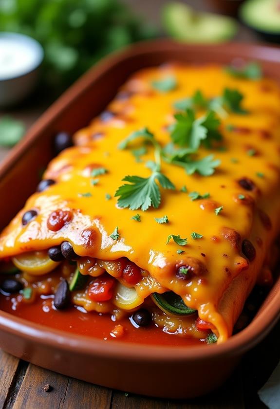 delicious vegetarian enchilada casserole