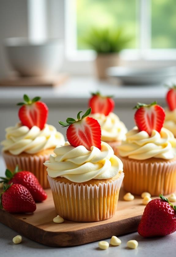 delicious white chocolate cupcakes