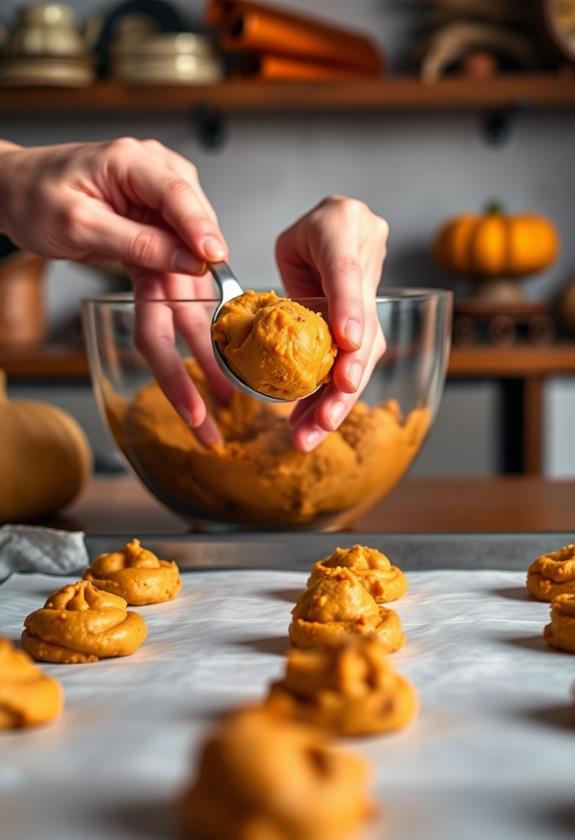 drop dough onto sheets