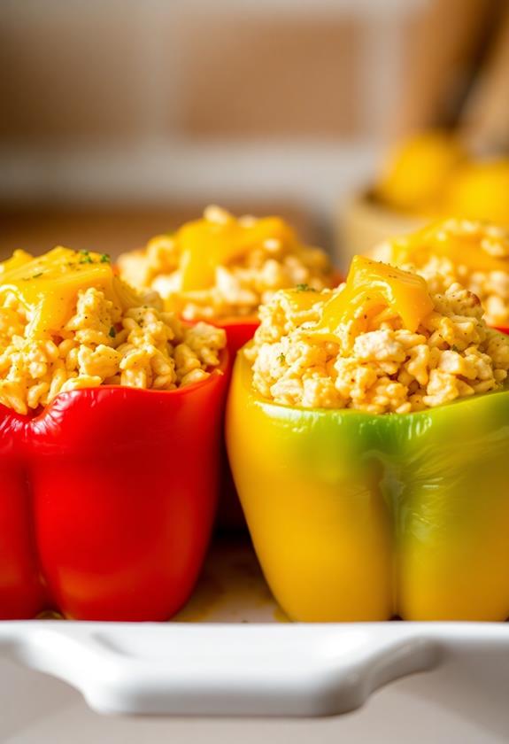 fill peppers with stuffing