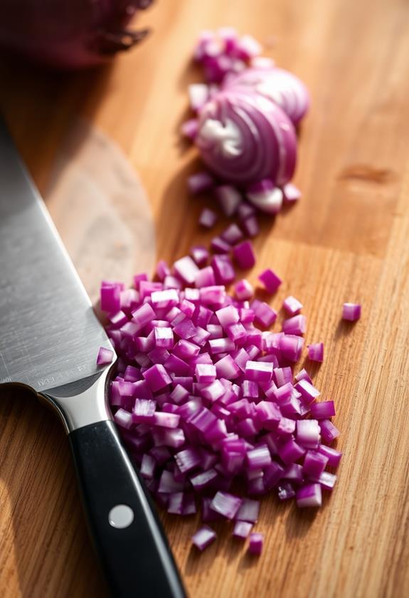 finely chop red onion