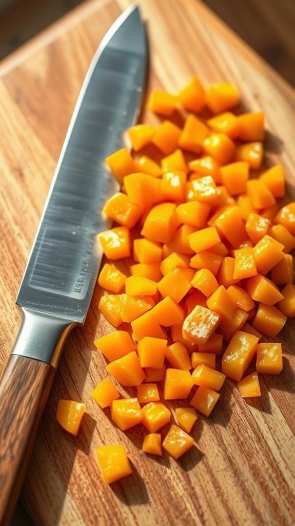 finely chop softened apricots