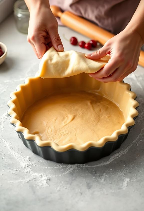 fit crust into pan