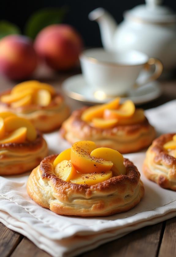 flaky peach pastry delight