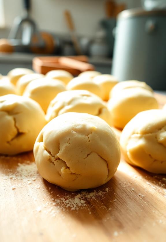 form dough balls carefully