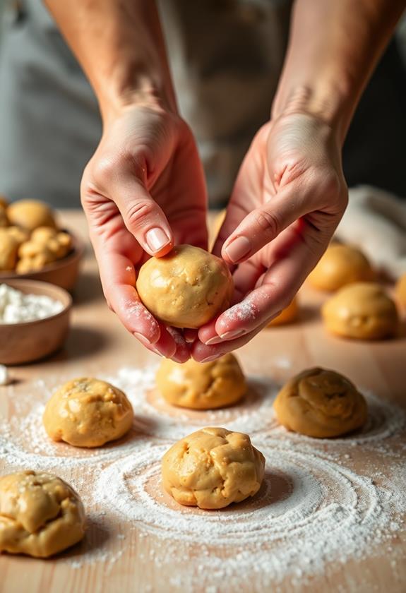 form dough into balls