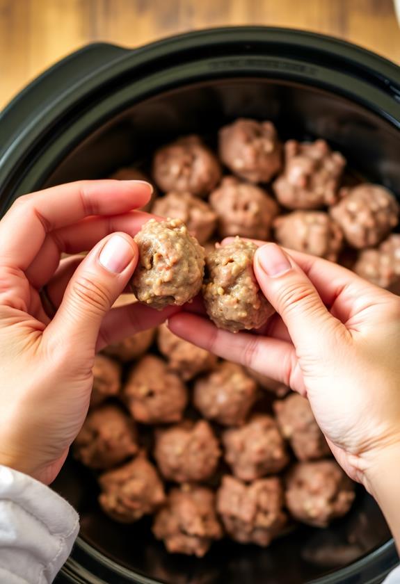 form meatballs use crockpot