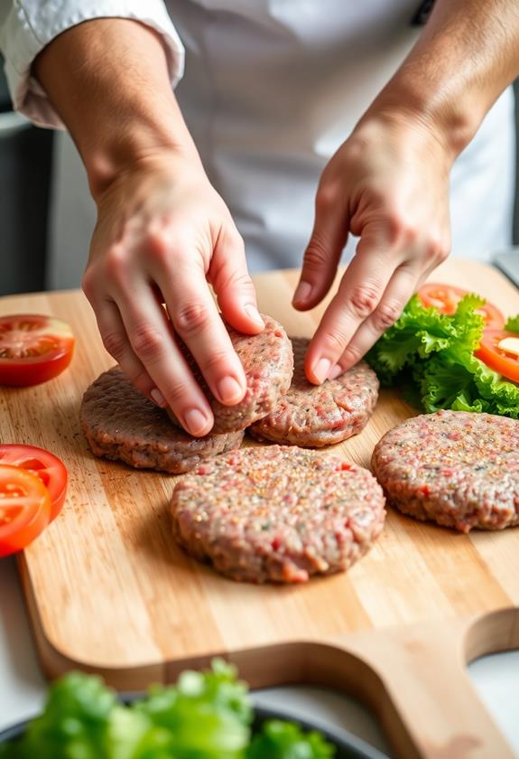 form seasoned meat patties