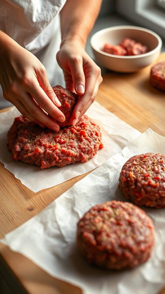 form small beef patties