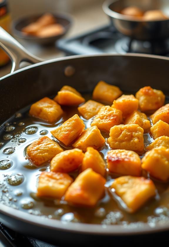 fry chicken until golden